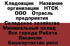 Кладовщик › Название организации ­ НТСК, ООО › Отрасль предприятия ­ Складское хозяйство › Минимальный оклад ­ 1 - Все города Работа » Вакансии   . Башкортостан респ.,Баймакский р-н